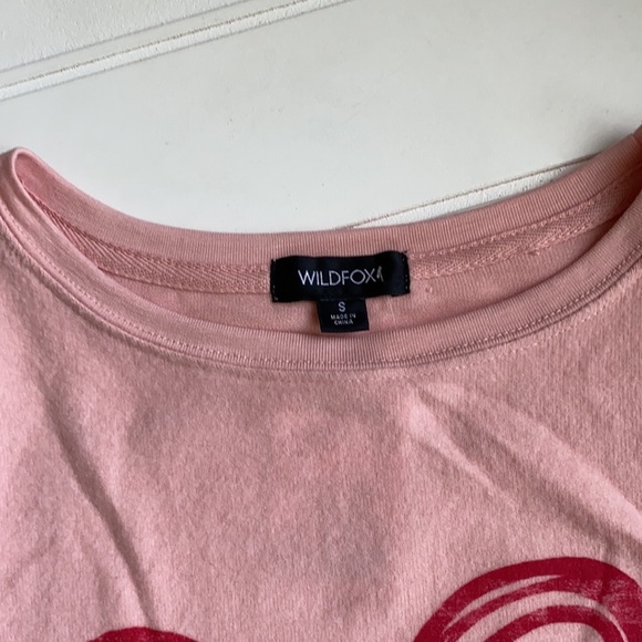 NWT Wildfox Sketchy Heart Sweatshirt Top S - Picture 5 of 7